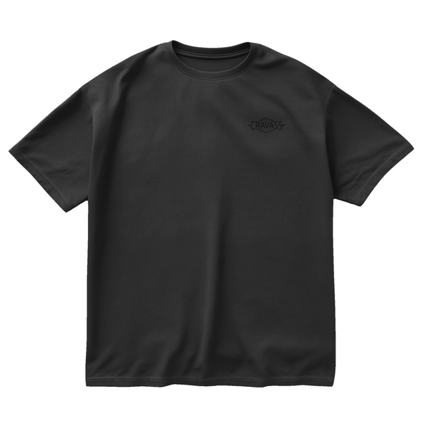 Tapawha Māori Streetwear Tee by Cravass – Black on Black T-Shirt NZ front shot