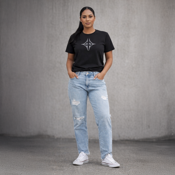 Lower Back Toru front view of Māori ta moko t-shirt NZ streetwear by Cravass