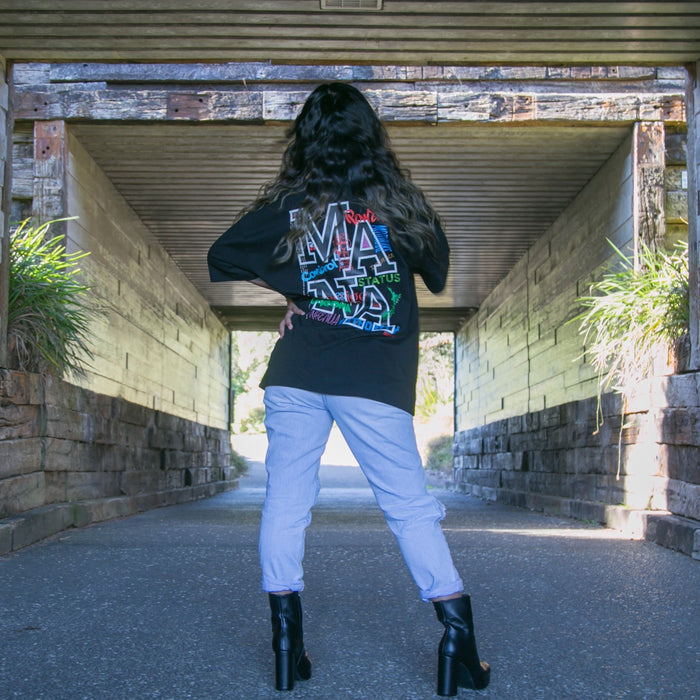 Unisex baseball jersey with contemporary Maori Mana design.