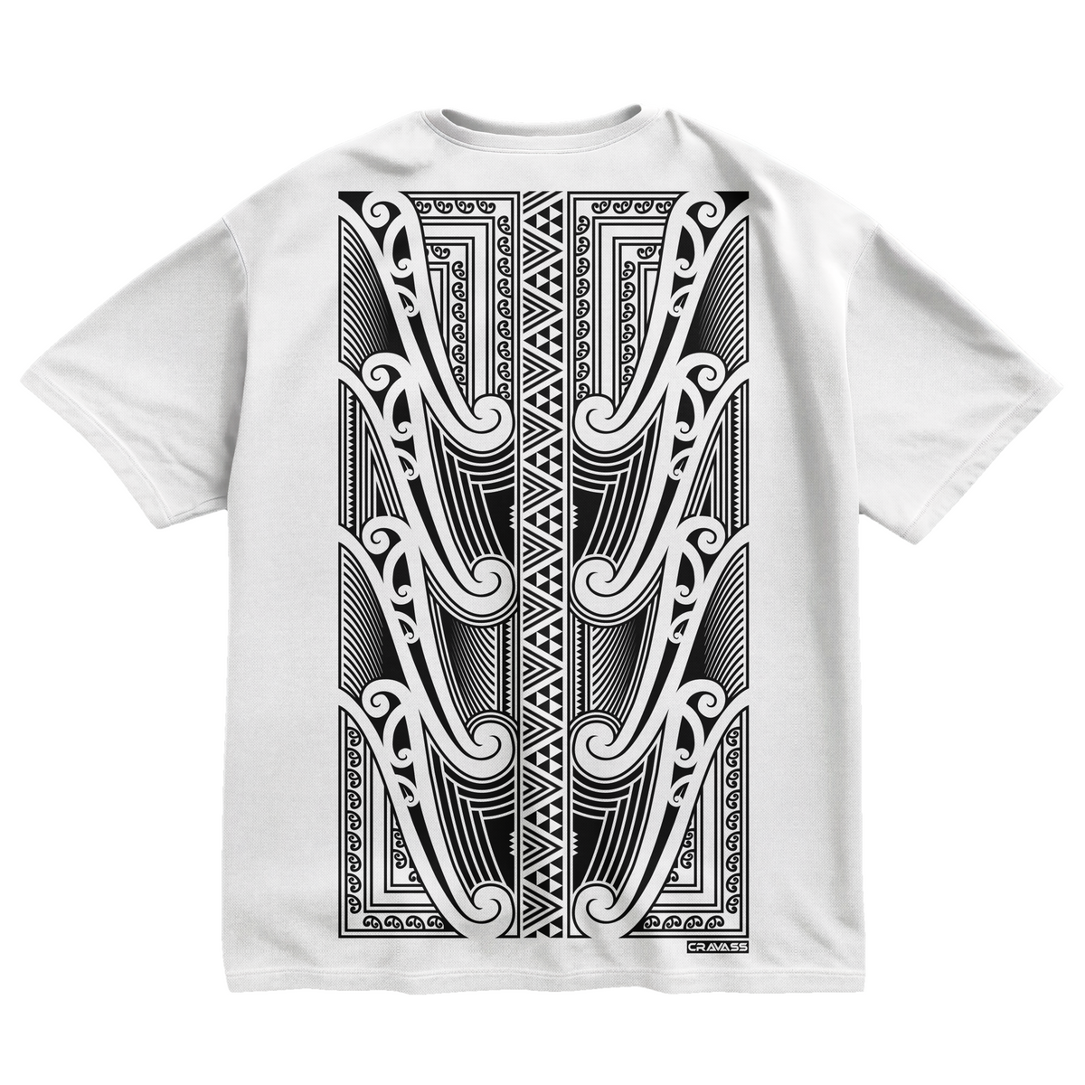 Tapawha Māori Streetwear Tee by Cravass – Black on white T-Shirt NZ