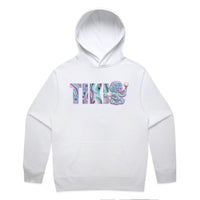 Cravass Pihi Makaurangi hoodie white Maori inspired tiki streetwear design