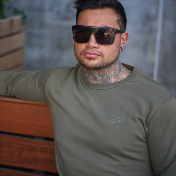 Embroidered Tapatoru - Army Green - Cravass