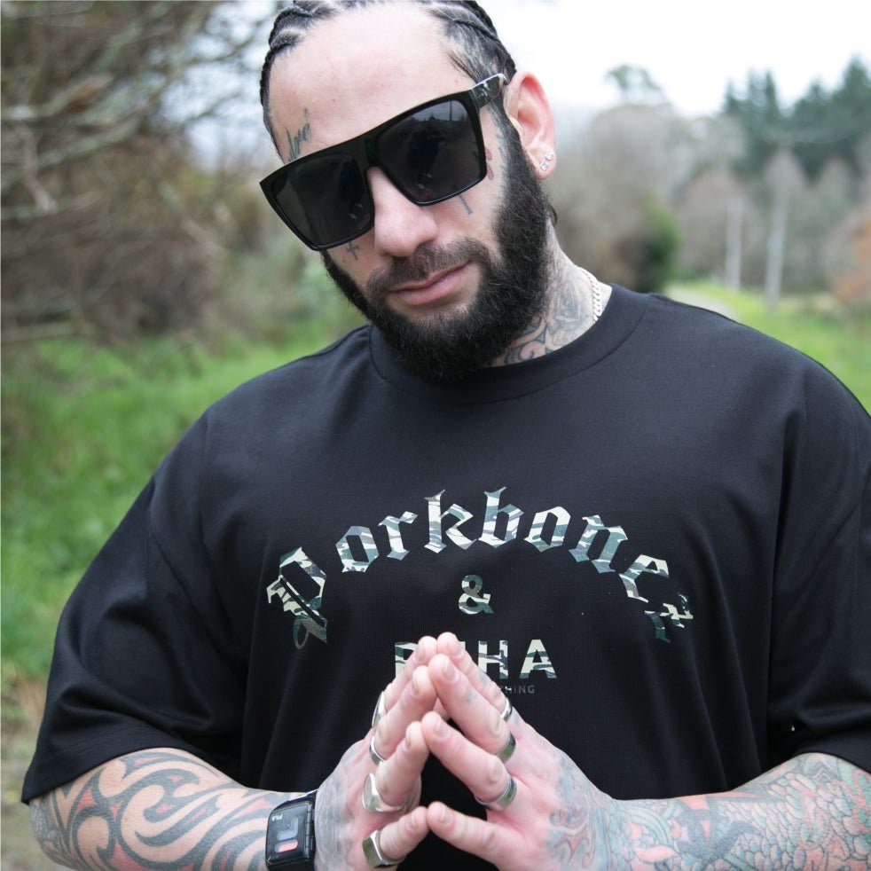 Porkbones and Puha - Black Camo - Cravass