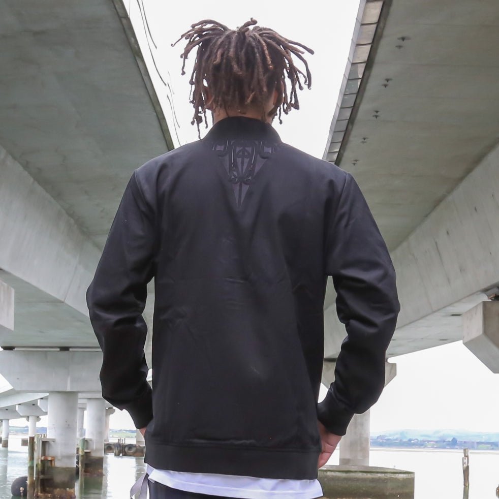 Tapatoru Embroidered Black Jacket - Cravass