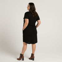 Tiki - Black - Embroidered Dress - Cravass