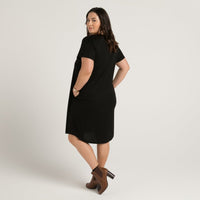 Tiki - Black - Embroidered Dress - Cravass