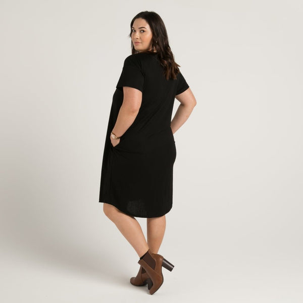 Tiki - Black - Embroidered Dress - Cravass